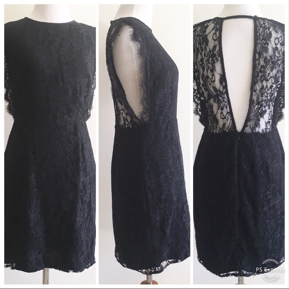 Urban Outfitters Kimchi Blue Dress 6 Lace Black
